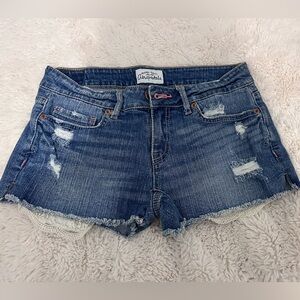 Aeropostale Distressed Blue Jean Shorts